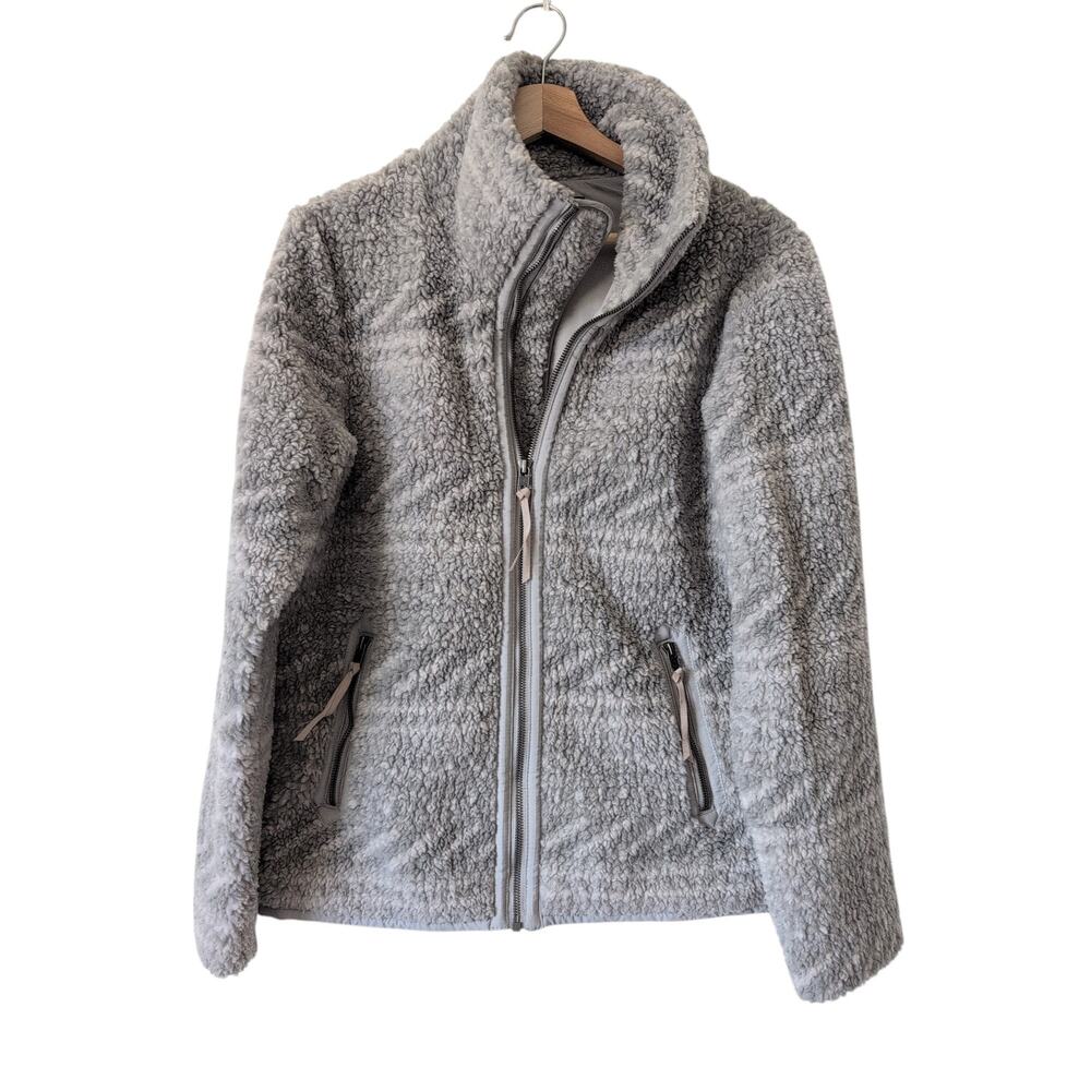 Patagonia Sherpa Lined Gray Divided Sky Fleece Jacket Medium Cozy Winter 25930‎